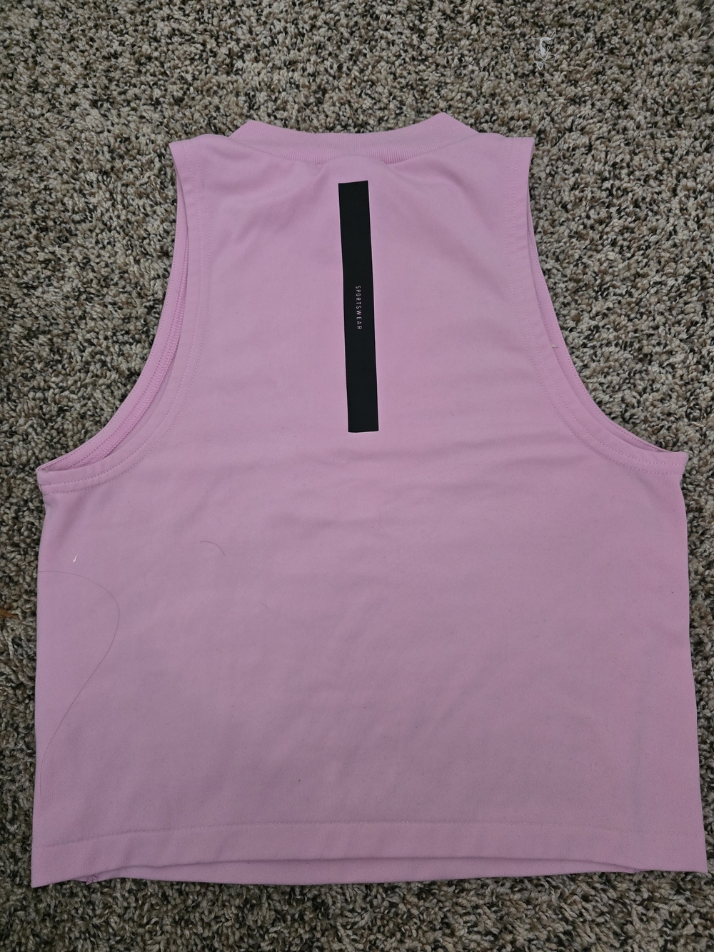 adidas Light Pink High-Neck Cropped Tank with Black Logo - Picture 3 of 3